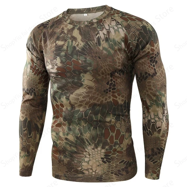 Outdoor Hunting Prints - Maglietta a maniche lunghe da uomo,